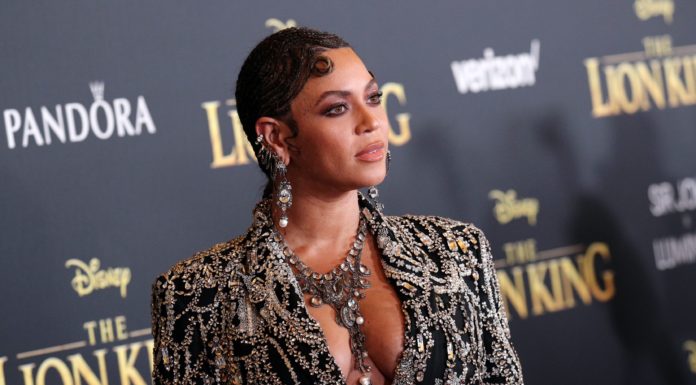 Beyoncé Launches New Fragrance Cé Lumière Beyonce at the "The Lion King" film premiere in July 2019