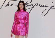 Celebrities Took Barbiecore to a Whole New Level at Valentino’s Fashion Show Anne Hathaway poses at Photocall of Valentino fashion show in July 2022