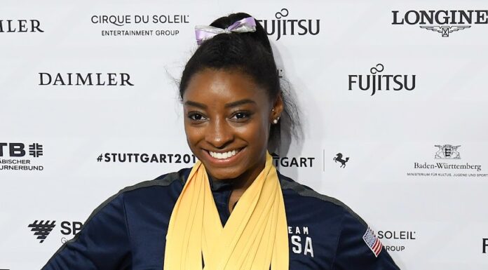 The Back Story Of Simone Biles’ Diamond Goat Necklace Simone Biles during Artistic Gymnastics World Championships, Gymnastics in 2019